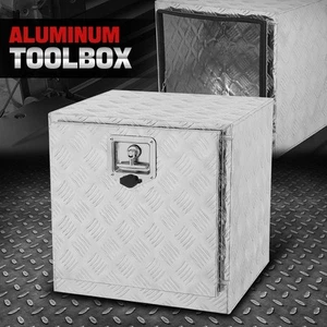 Aluminum Tool Box Pickup Truck Bed Trailer Storage 18"x17.7"x18" w/Lock & Key - Imagen 1 de 6