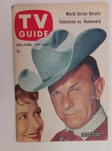 TV GUIDE SEPT 28 1957 GEORGE BURNS AMERICAN BANDSTAND JACK PAAR TONIGHT SHOW - Bild 1 von 10