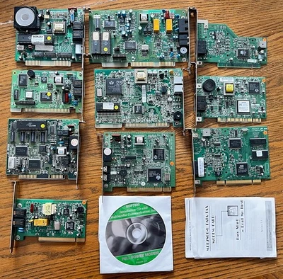 Cantidad (10) Módems de fax de tarjeta bus ISA y PCI para PC algunos 56K 8 y 16 bits Foto 1 de 4