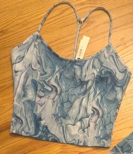 Camiseta sin mangas Victoria Secret On Point Essential espalda deportiva espalda en T azul nueva mediana para mujer - Imagen 1 de 5