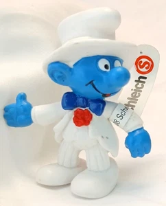 Smurfs Schleich Groom White Tux Suit Wedding SKU5818320413 Peyo - Picture 1 of 7