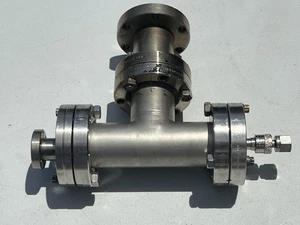 MDC  Stainless Steel UHV Tee Fitting 1 Rotatable Flange - Picture 1 of 8