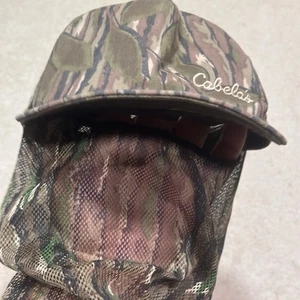 Vintage Rare Cap America Cabelas Tree Bark Camo Snapback Hat With Bug Mesh - Picture 1 of 6