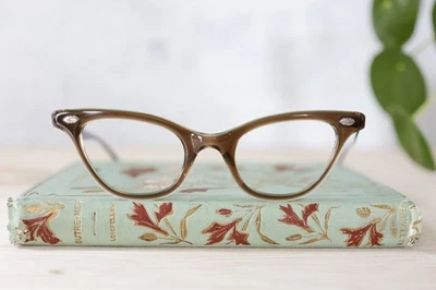 Vintage cateye eyeglass 1960s Made In USA by KONO Rockabilly pin up smaller size - Image 1 of 4