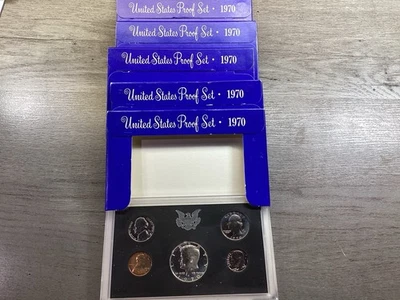 1970 S US Mint Proof Set Original Packaging w/Silver Kennedy (1 Set) 111325 92tt - Image 1 of 4