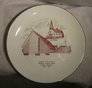 Placa de vidrio Immanuel Lutheran Church Crosby Minnesota 1962 Ofelt Thoren Boren - Imagen 1 de 3