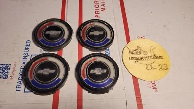 67-68 Chevrolet Chevelle Malibu ElCamino Wheel Cover Center Cap Insert Tri Color - Image 1 of 4