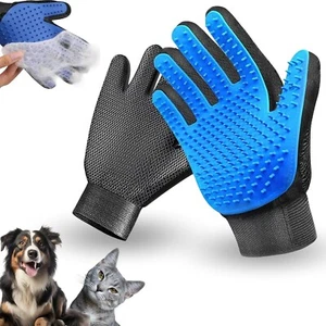 2 Guantes De Aseo Para Mascotas Cepillo Removedor De Pelo De Perro Y Gato Masaje - Foto 1 di 9