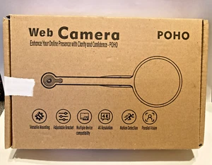POHO 4K Webcam with Light, Sensorless Focus, Ultra HD 4k/30FPS, Webcam for PC - Afbeelding 1 van 5