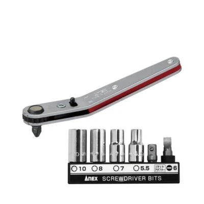 ANEX Ratchet Driver Offset Up-head Socket set Offset Screwdriver No.427S - Image 1 of 4