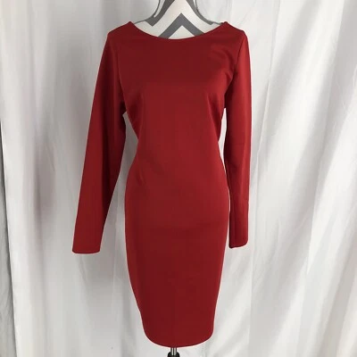 Vestido ceñido al cuerpo rojo con espalda redonda talla XL de Kardashian Kollection Foto 1 de 4