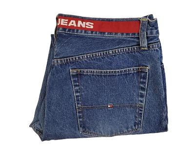 Vintage Tommy Hilfiger TOMMY JEANS Masculino Reto 38x30 Y2K - Imagem 1 de 4