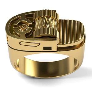 Creative personalized lighter ring for men's punk rock motorcycle accessories>