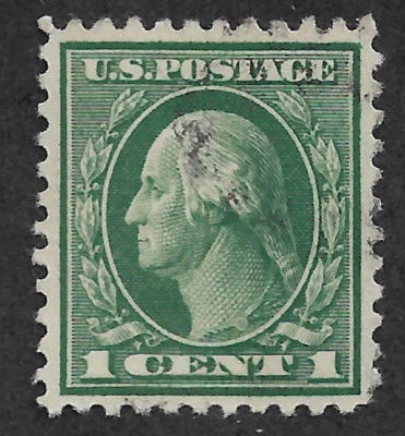 US # 498 (1917) 1c George Washington - Used - P11 - FP - VF/ XF  - Image 1 of 2