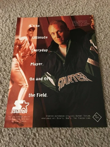 Vintage 1995 CAL RIPKEN JR. STARTER Poster Print Ad 1990s LINE-UP JACKET STARTER Cover