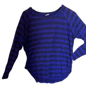 Women’s Tresics Purple Black Striped Casual Relaxed Lightweight Top Size Medium - Picture 1 of 11