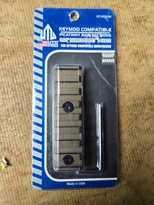 UTG PRO Keymod Picatinny Rail Section 8 Slots MTURS04M  Burnt Bronze - Image 1 of 2