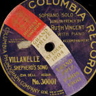 RUTH VINCENT -Soprano-  Villanelle  (Dell'Acqua)   1-seitige Schellack     G2661