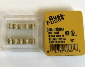Fusible de autobús - fusible en miniatura GMA-200MA - paquete de 5 - Imagen 1 de 4