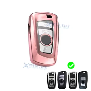 Rose Gold TPU Remote Key Fob Protective Cover Case Fit BMW F30 F32 F22 F10 - Picture 1 of 7