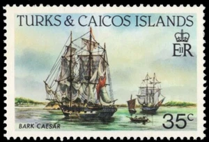 TURCAS y CAICOS 585a - Patrimonio Marítimo "Bark Caesar" (pb63805) - Imagen 1 de 1