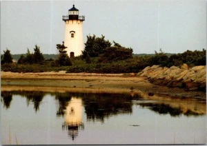 Vtg Lighthouse Postcard Marthas Vineyard Massachusetts MA Edgartown Lighthouse - Picture 1 of 2