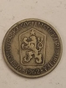 VINTAGE 1962 Czechoslovakia 1 Koruna Coin - Picture 1 of 2