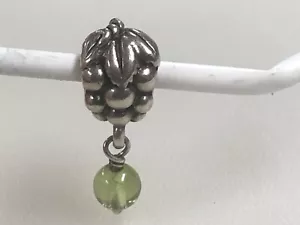 Pandora Sterling Silver Grape Peridot Dangle Bead Charm 790481PE - Picture 1 of 8