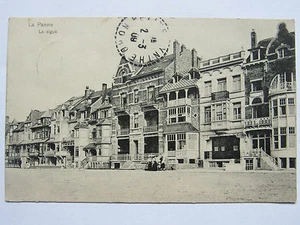 Postcard Belgium - La Panne - The Seafront and Villas 1909 Good Condition - Picture 1 of 2