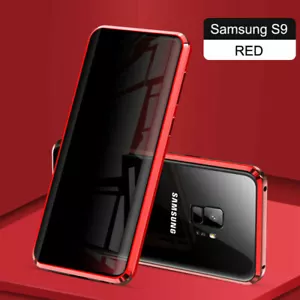 For Samsung S22 Ultra Note20 S10 S9 Metal Magnetic Case Anti-peeping Glass Cover - Picture 1 of 13