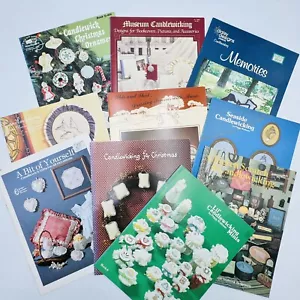 10 Candlewicking Pattern Booklets Coastal Farm Holiday Country Bird Vintage - Picture 1 of 24