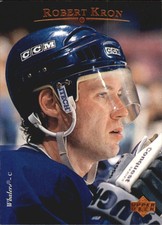 1995-96 Upper Deck Whalers Hockey Card #400 Robert Kron