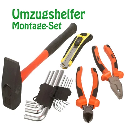 Umzugs-Set Hammer Cuttermesser Möbelschlüssel Kombizange - Bild 1 von 4