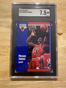 Michael Jordan Card SGC 7.5 Collector 1991 Fleer Vintage Basketball Last Dance - Picture 1 of 12