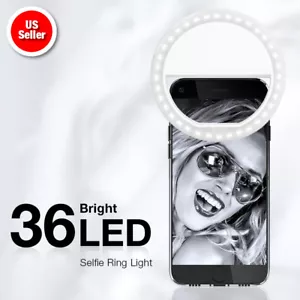 Rechargeable Clip-On Selfie Photo Video Ring Light Fill Phone iPhone Android - Picture 1 of 5