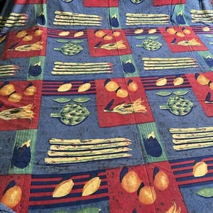 India Hand Block Print Tablecloth 100%Cotton Rectangle 106"x 60" Bold Colors - Picture 1 of 11