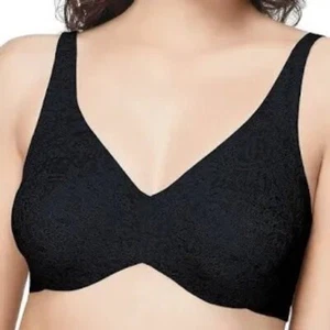 Reggiseno donna figura intera Wacoal Blaxk Halo pizzo taglie forti 40DD 40E - Foto 1 di 6