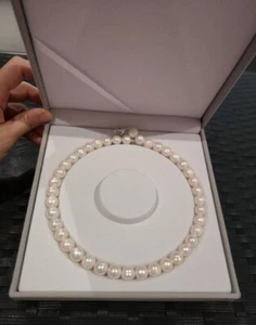 9-11mm freshwater pearl necklace, white pearl, gift for her - Free Shipping - Picture 1 of 3