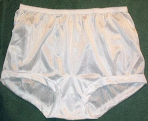 3 Pair TRICOT BAND LEG Panty Size 9 White Nylon Brief USA Made - Picture 1 of 1