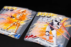 Star Wars Unlimited TCG Premium Tamaño Completo Spot Brillo Clon y Fichas Droides - Imagen 1 de 3