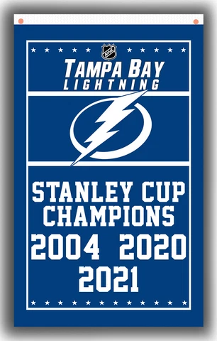 Tampa Bay Lightning Champions 2021 Hockey Flag 90x150cm 3x5ft Super banner Cover