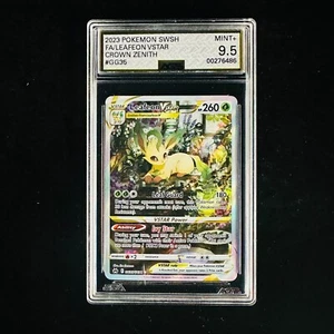 Pokémon Full Art Leafeon VSTAR Crown Zenith GG35/GG70 Holo Rare AGS MINT+ 9.5 - Picture 1 of 2