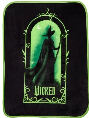 Wicked Elphaba Silhouette Frame Throw Blanket 40" x 50" Silky SUPER SOFT - Image 1 of 4
