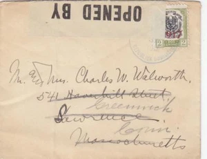 1917, República Dominicana a Lawrence, MA, censurado, ver comentario (C2581) - Imagen 1 de 1
