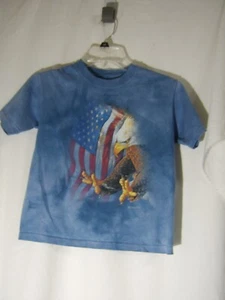 THE MOUNTAIN TEE SHIRT "EAGLE FREEDOM FLAG" SIZE MEDIUM NWOT :B19-1 - Picture 1 of 2