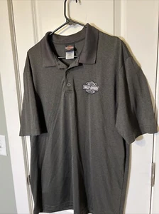 Harley Davidson Poloshirt Herren Gr. XL schwarz Strick Polyester Boswell Nashville - Bild 1 von 4