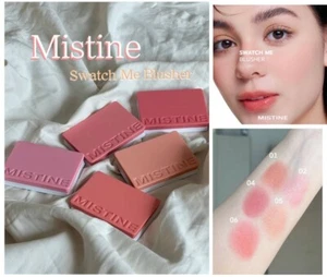 Mistine swatch me blusher 5.5g Blush On Thai Quality Make Up Beauty Matte Shimme - Picture 1 of 45