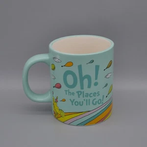Oh The Places You Will Go Coffee Mug Cup Dr Seuss 16oz Colorful Ceramic Balloons - Picture 1 of 11
