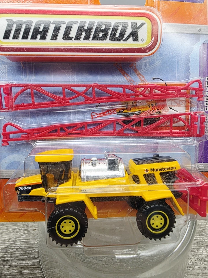 2010 Matchbox Working Rigs Crop Sprayer Yellow Munsterson MOC