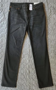 Neu mit Etikett American Eagle 34 x 34 Flex Original gerade Jeans verwaschenes Schwarz Steingrau - Bild 1 von 10